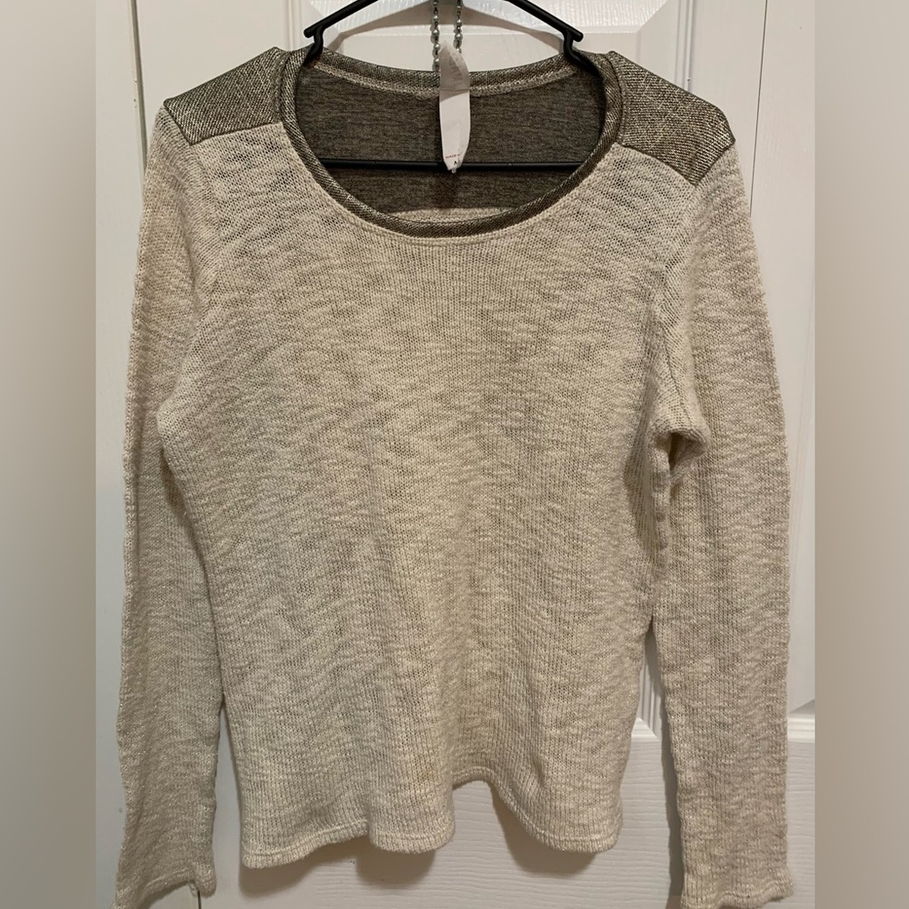 Anthropologie Amadi Sweater w Metallic Accents size M
